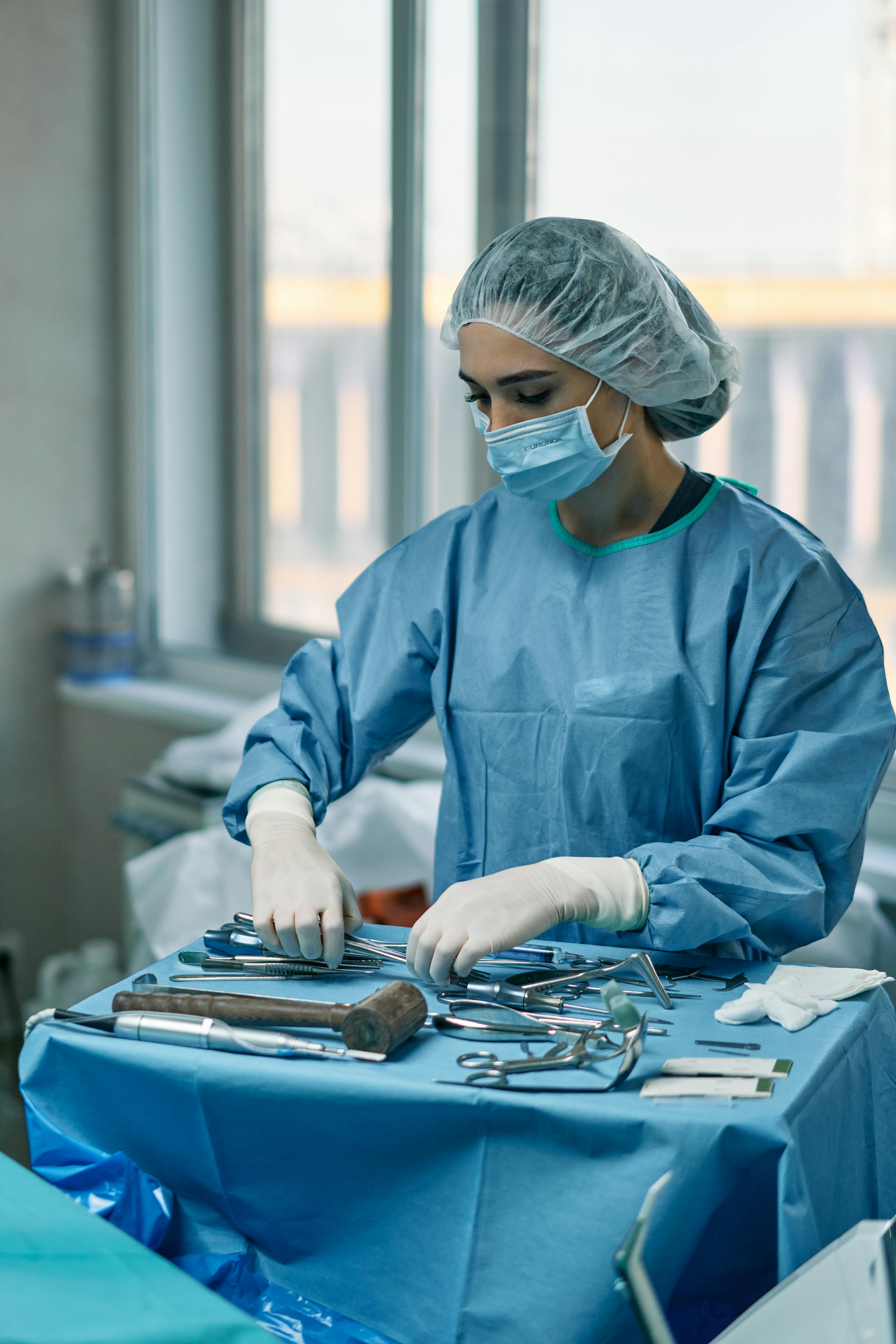 A surgical nurse in theatre