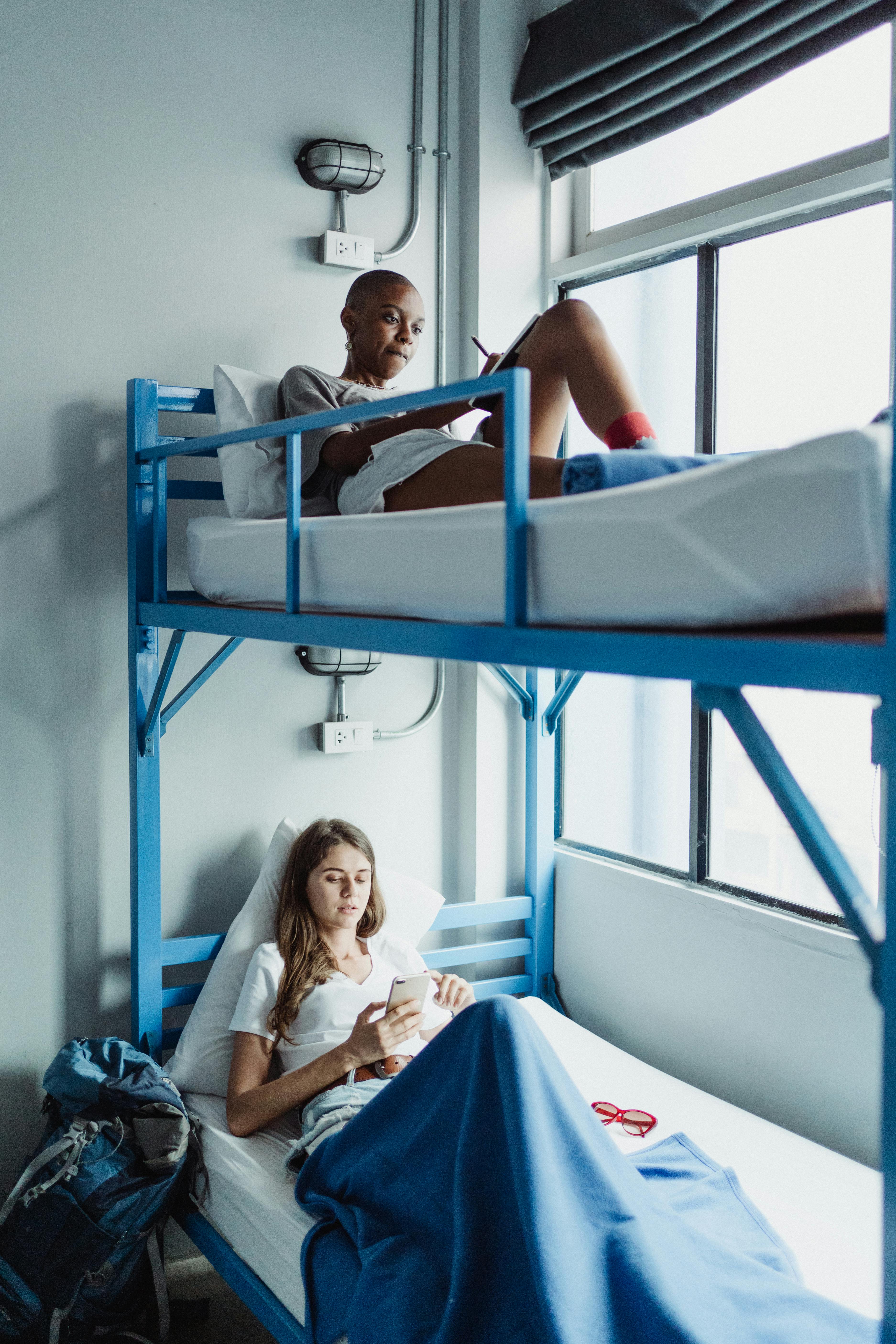 2 students in their shared hostel