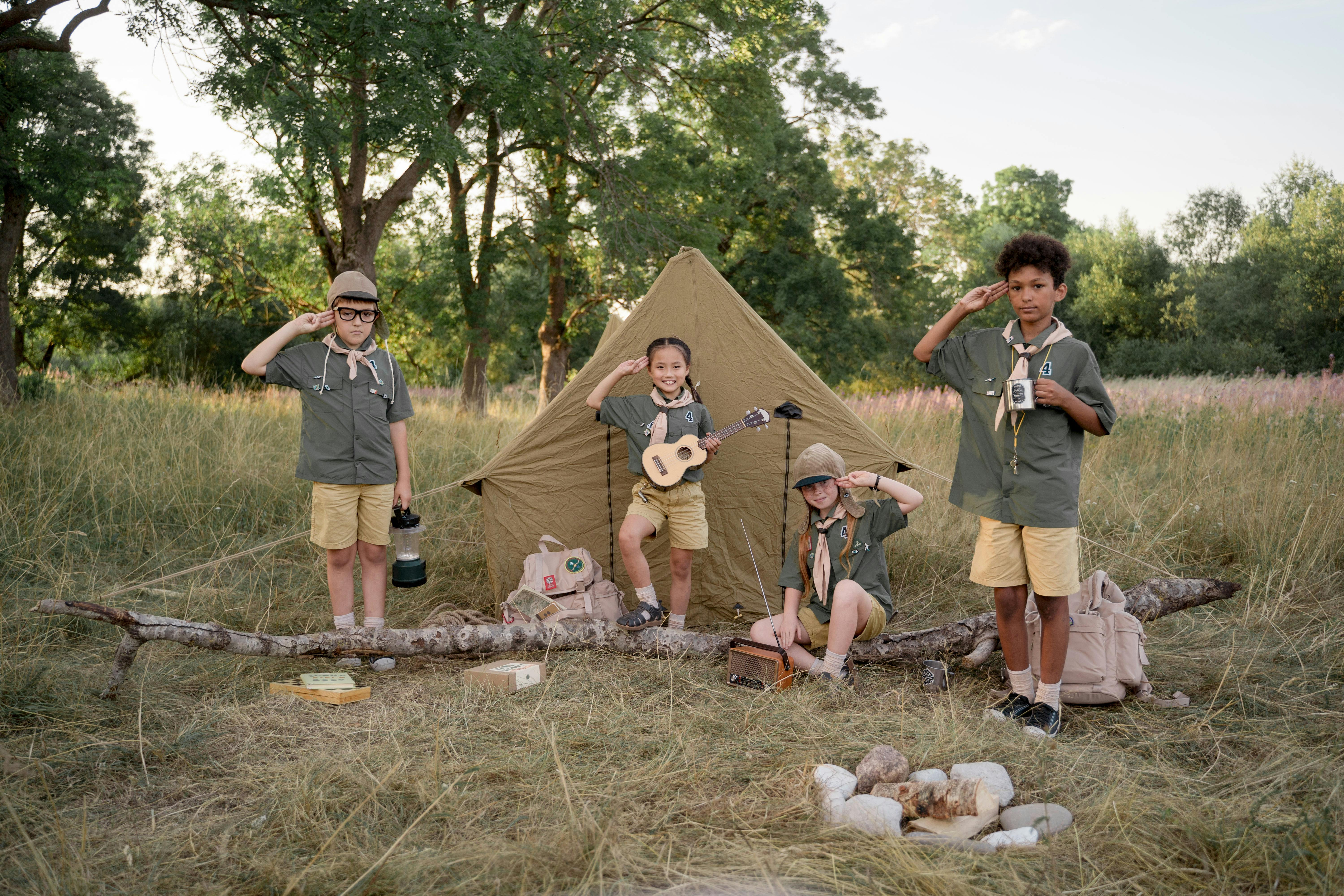 Boys scout camping