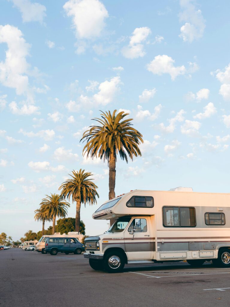 a parked van used for van life