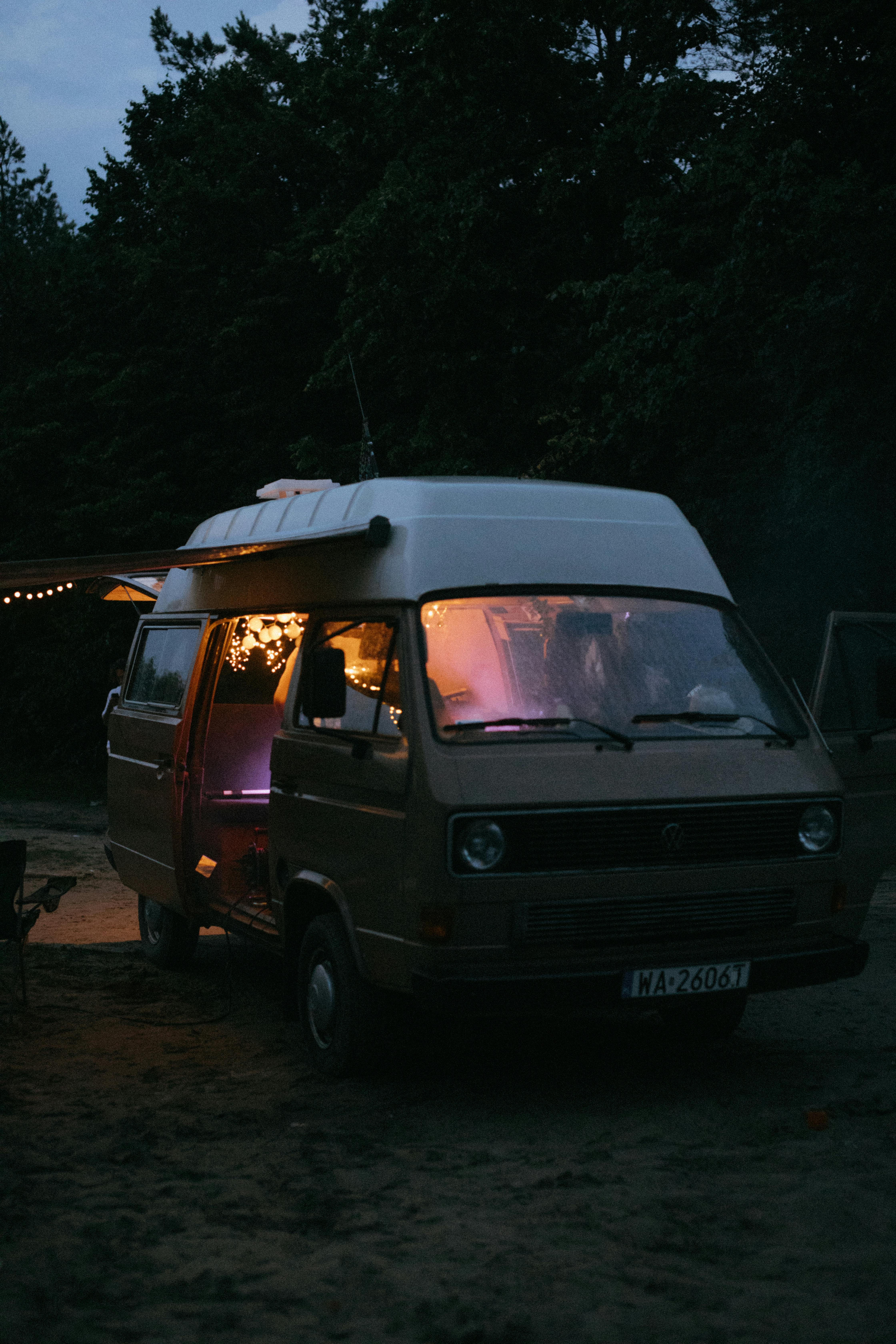 a van at midnight