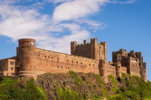 bamburgh house on the hills