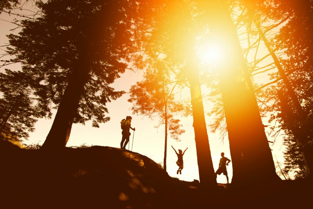 family hiking