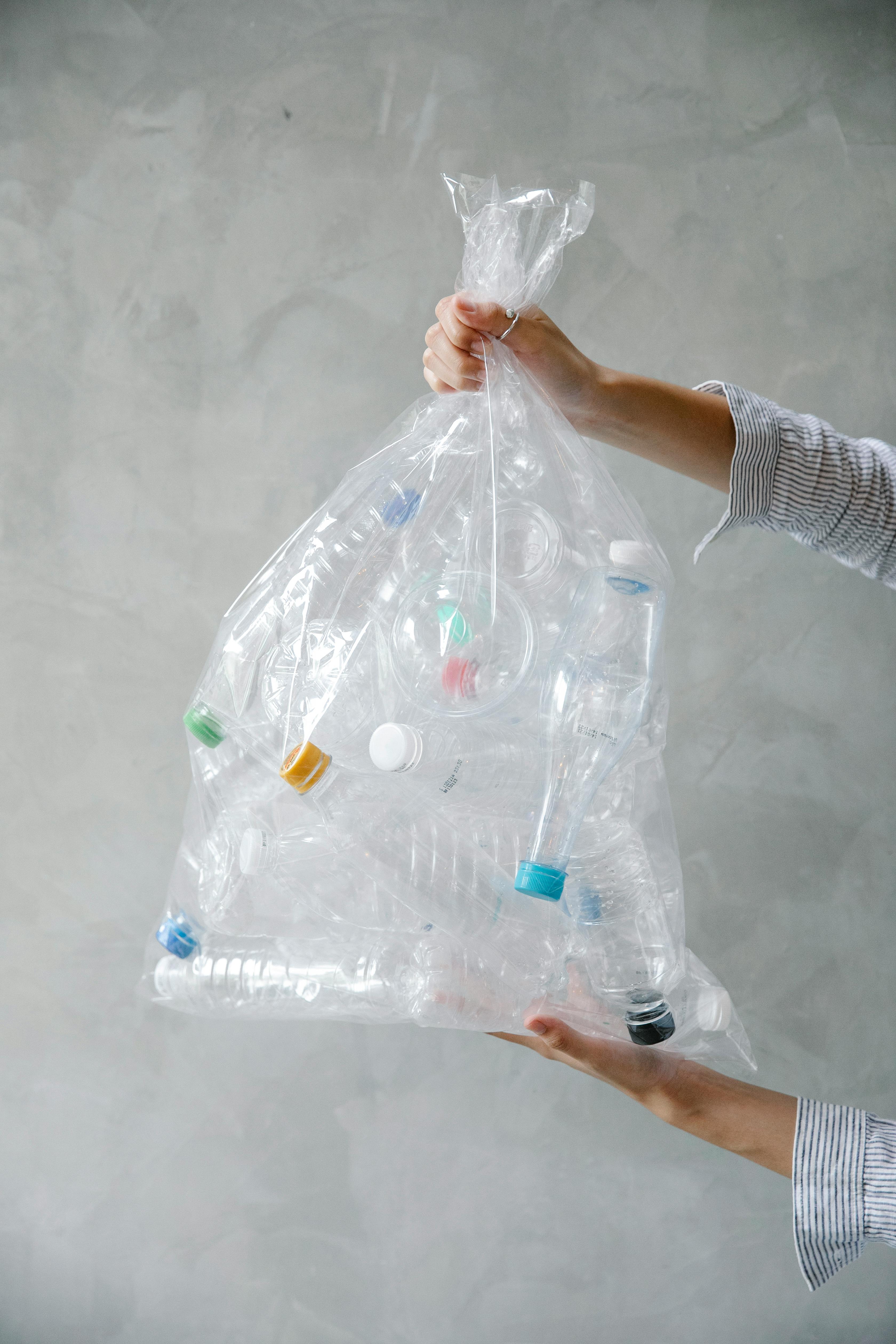 plastic waste in a bag