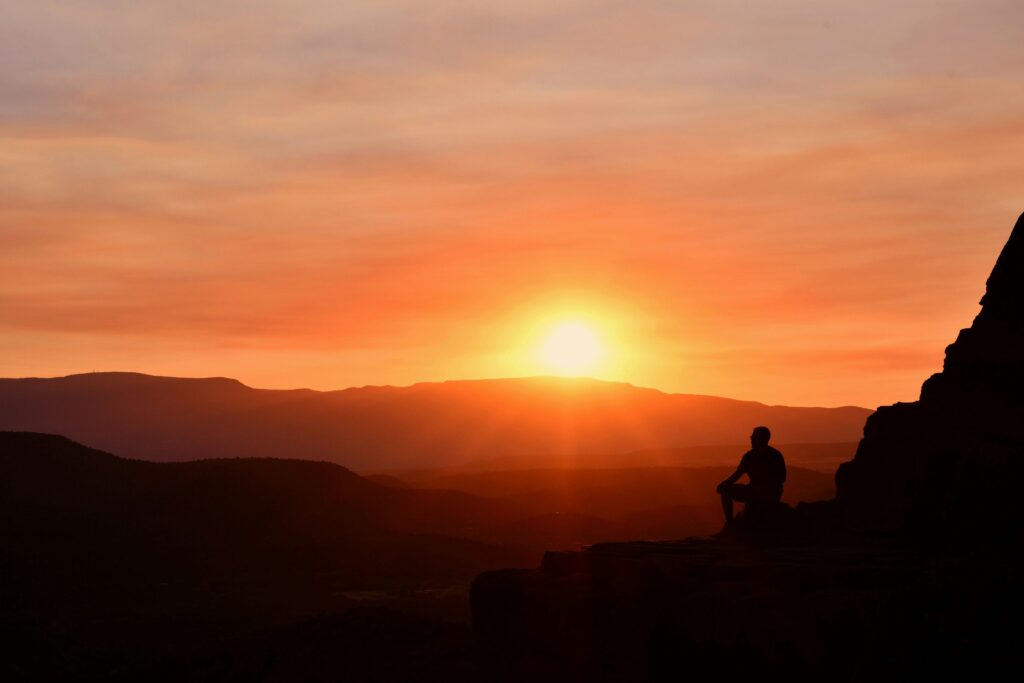 sunset at Cathedral Rock Trail