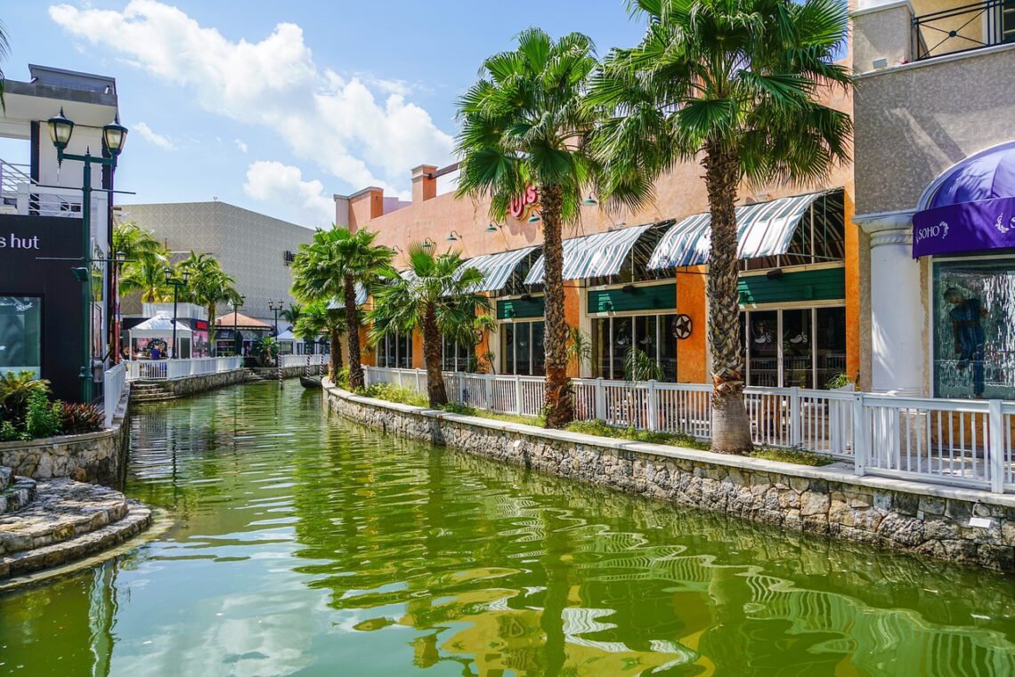 A canal in Cancun