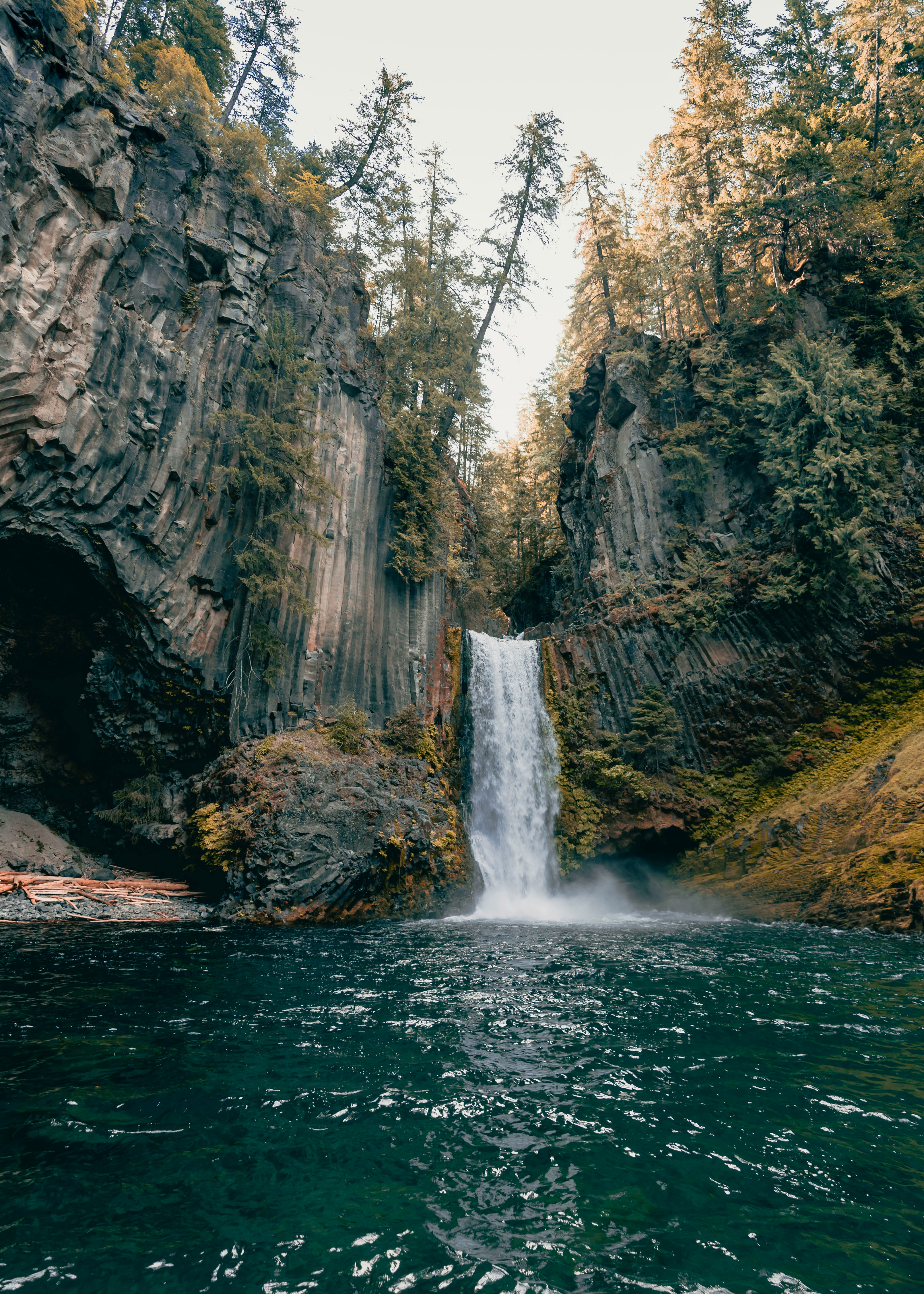 Distant view of Toketee Falls