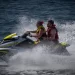 a couple on a jet ski