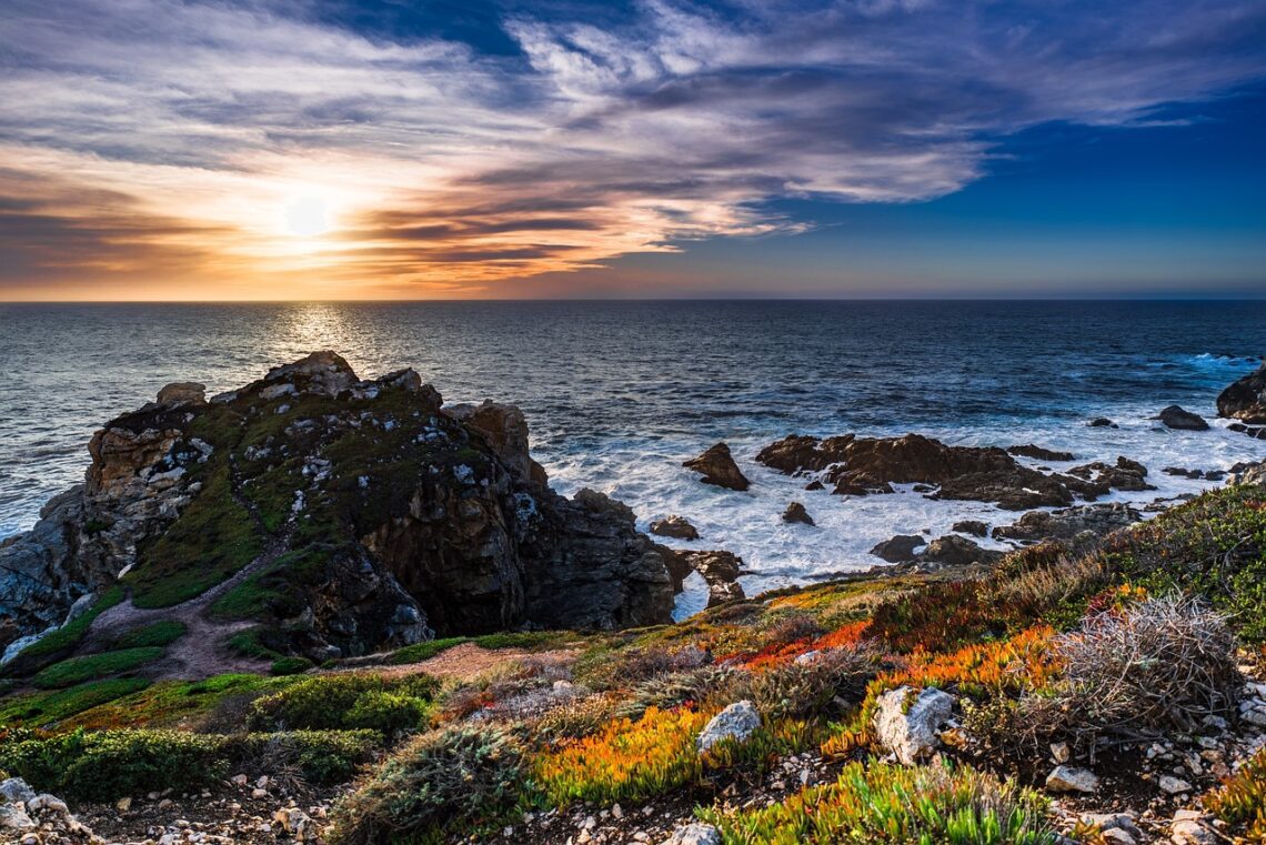 beach at sunset