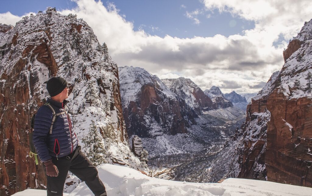 man at Angels Landing