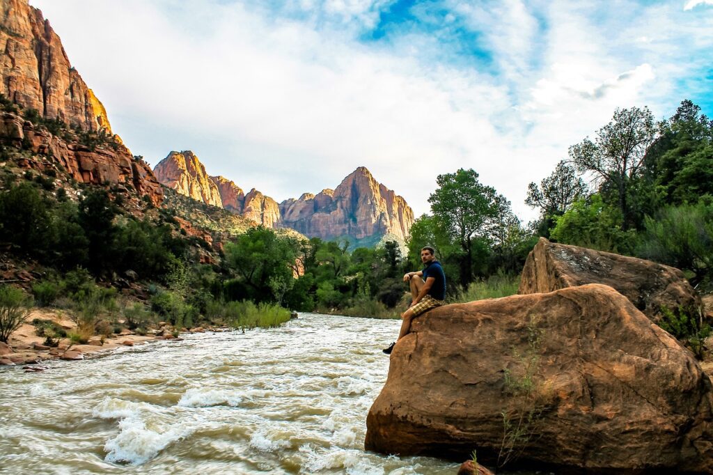 zion national park utah pond