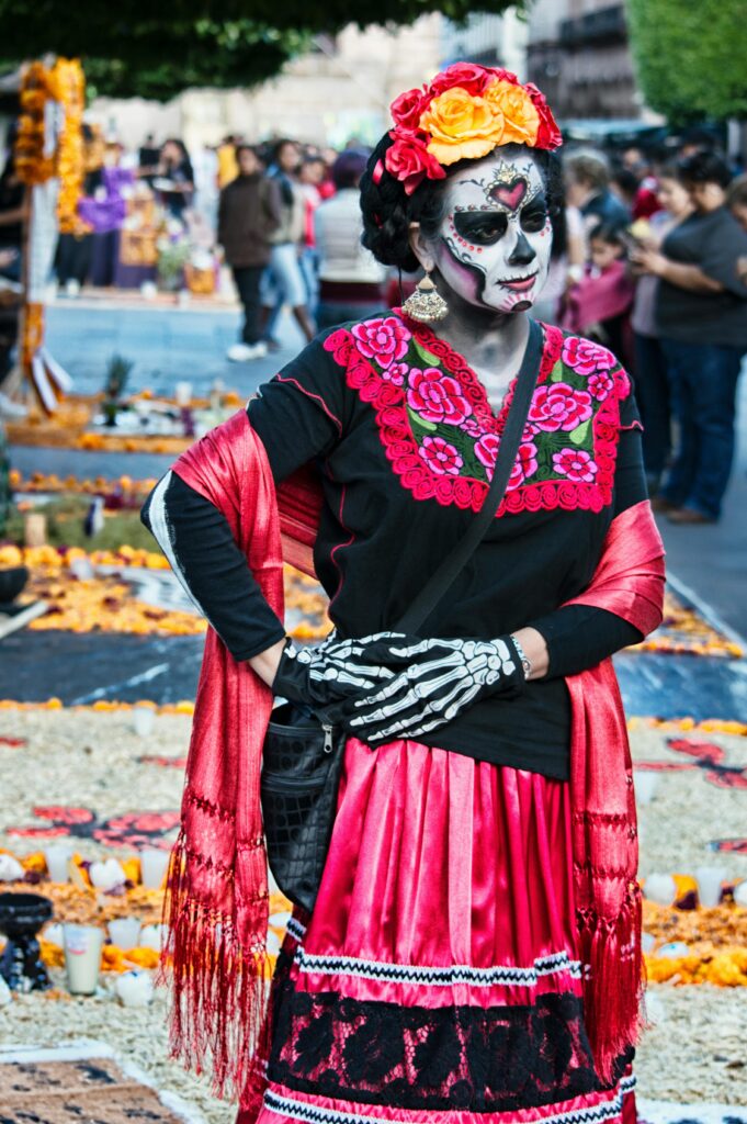 a mexican woman in cultural attire